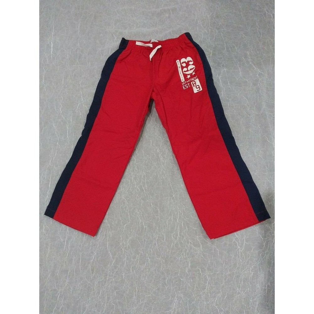 Childrens Place Boys Red Athletic Track Sweat Warm Up Pants Bottoms Sz 7/8 Husky